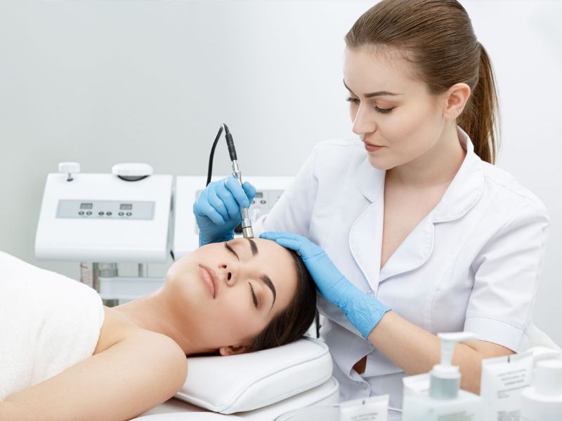 Student receiving advanced professional cosmetology training at LA International Academy